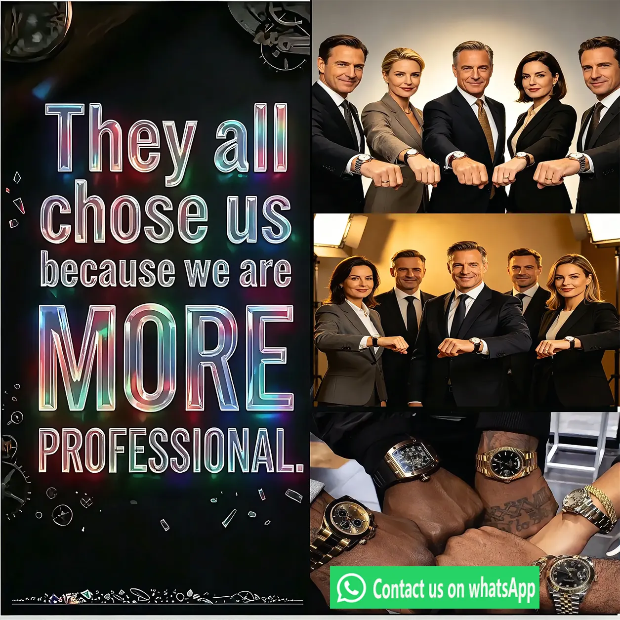 Professional watch supplier catalog page